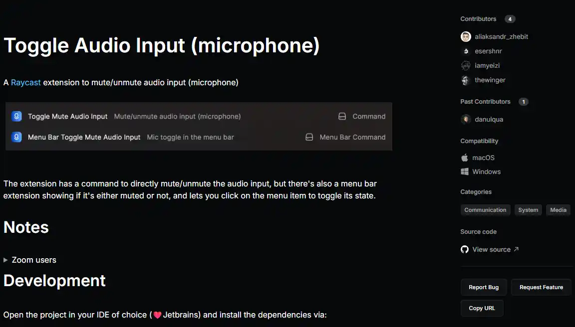 Toggle Audio Input (Microphone)